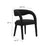Pinnacle Boucle Upholstered Dining Chair Set of 2 in Black
