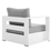 Tahoe Outdoor Patio Powder-Coated Aluminum Armchair in White Gray