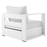 Tahoe Outdoor Patio Powder-Coated Aluminum Armchair in White White