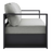 Tahoe Outdoor Patio Powder-Coated Aluminum Sofa in Gray Gray
