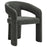 Oslo Barrel Fabric Upholstered Dining Accent Chair in Anthracite