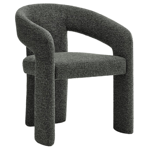 Oslo Barrel Fabric Upholstered Dining Accent Chair in Anthracite