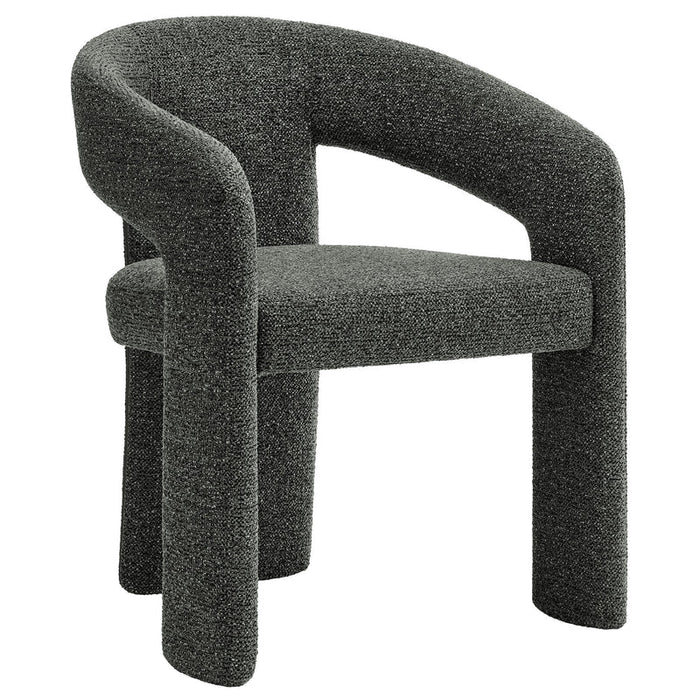 Oslo Barrel Fabric Upholstered Dining Accent Chair in Anthracite