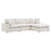 Commix 4-Piece Down Filled Overstuffed Boucle Fabric Sectional Sofa in Ivory