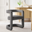 Winslow Barrel Performance Velvet Dining Chair in Storm Gray