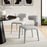 Stellan Curved Back Boucle Upholstered Dining Chair in Dove Gray Set of Two