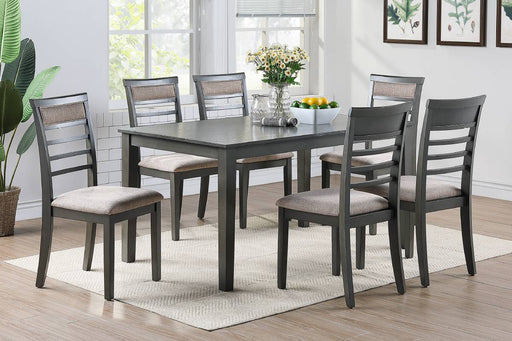 Poundex F2557 Dining Table with 6 Chairs