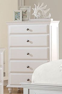 Delaney White Chest of Drawers