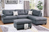 F6414 poundex 3pc reversible sectional sofa