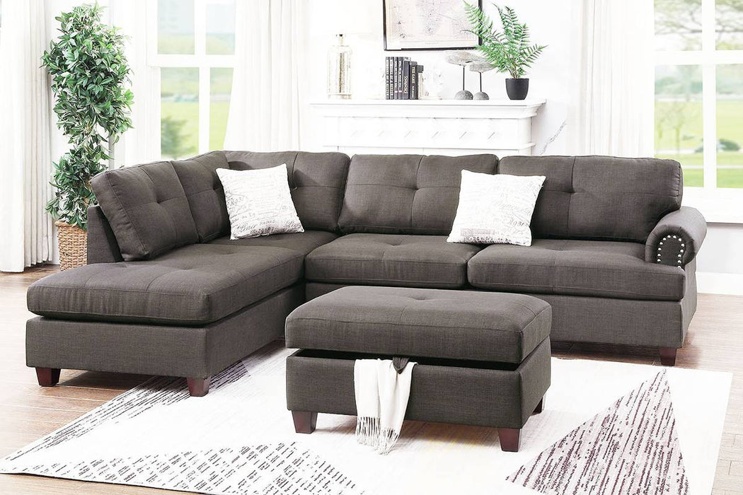 F6415 Poundex 3 PC Reversible Sectional